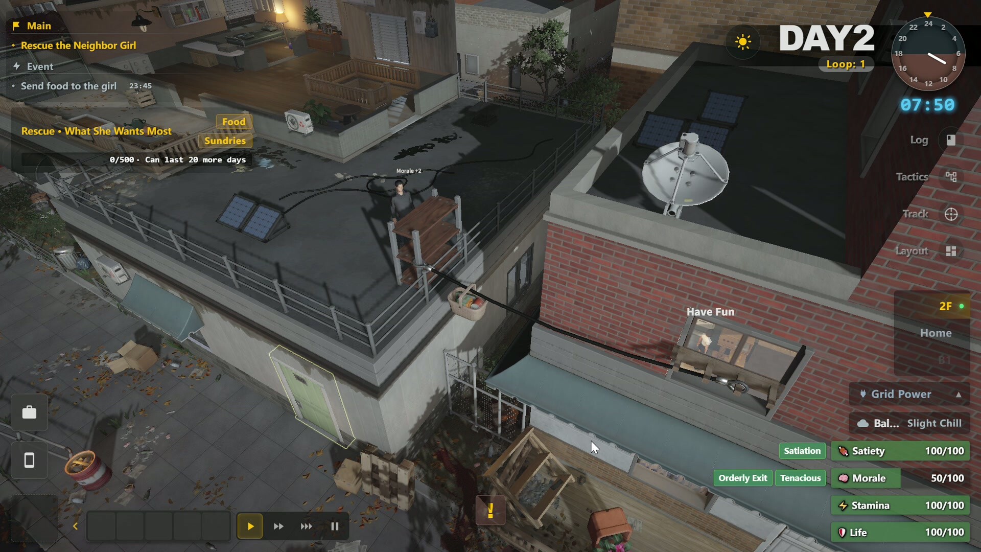 Survival Log tips screenshot